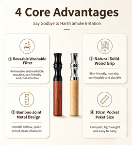 Porte-cigarettes rechargeable en <span class=keywords><strong>bois</strong></span> naturel, multi-saveurs, <span class=keywords><strong>pour</strong></span> une haleine fraîche et un soulagement <span class=keywords><strong>de</strong></span> la faim, accessoires <span class=keywords><strong>pour</strong></span> briquets publicitaires - Product Image 3