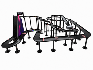 Circuit de jeu de course de billes en marbre personnalisé OEM avec élévateur de billes automatique, aire de jeux interactive modulaire multi-niveaux, ensemble complet - Product Image 4