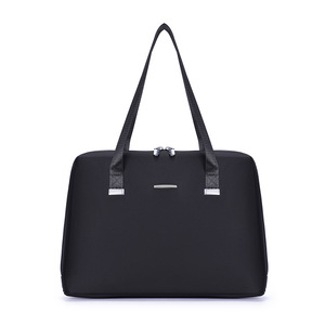 Sac à ordinateur portable imperméable, mallette à roulettes, pochette avec fermeture éclair, grande capacité, sac à main tendance pour femme, mallette en cuir - Product Image 2