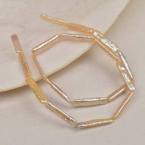 Perles d'eau douce baroques en pétales de Panax Notoginseng, argent naturel gris argenté blanc or, 1107, produit de haute qualité - Product Image 4