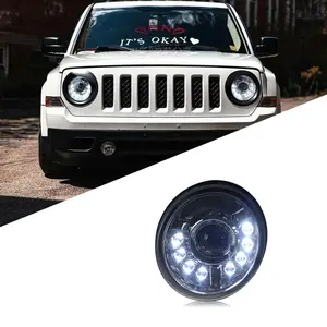 Applicable 11-15jeep Jeep free passenger headlight assembly modification LED Daytime running lamp dual optical lens xenon lamp