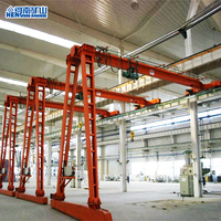 Bon prix Grue semi-portique à poutre unique télécommandée, capacité de charge A3~A5, 1T, 2T, 3.2T, avec hauteur de levage de 6M, 9M, 12M, 18M