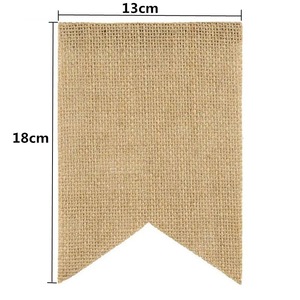 Guirnalda de Banderines de Yute Rústico con Corazones para Manualidades DIY, Estilo Vintage, Feliz Cumpleaños - Product Image 4