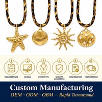 Collier chaîne corde motif léopard en acier inoxydable plaqué or 18 carats, hypoallergénique, non ternissant, prêt à expédier en gros