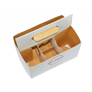 Scatola ondulata autoerettente ecologica personalizzata con goffratura e Glitter carta artistica usa e getta da asporto 6 pacchetti portabottiglie - Product Image 2