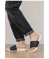 Sandales plates antidérapantes en PU imprimé pour hommes, légères, à semelle EVA respirante, confortables pour la maison – Grande Vente