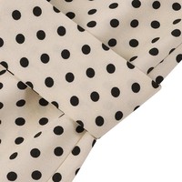 Noir bordeaux blanc couleur tissu gros point motif islamique Eid Abaya sur la taille robe musulmane décontractée pour les femmes