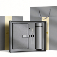 Ensemble de carnets professionnels en gros, en cuir PU gris, avec mug isotherme, édition de luxe, pour l'école, de fabrication fiable