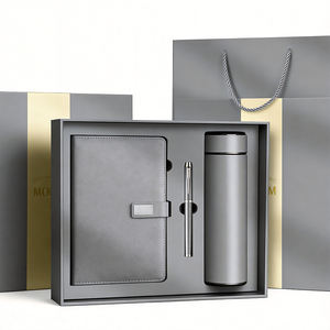 Ensemble de carnets professionnels en gros, en cuir PU gris, avec mug isotherme, <span class=keywords><strong>édition</strong></span> de luxe, pour l'école, de fabrication fiable - Product Image 1