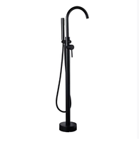 Robinet de baignoire sur pied en acier inoxydable 304 chromé poli pour hôtel