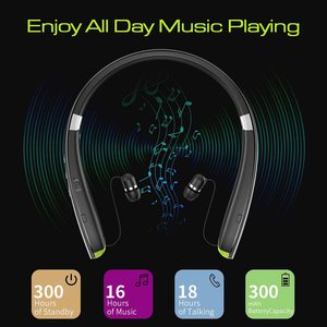 Audífonos Bluetooth SX-991 con Banda para el Cuello, Personalizados, Más Vendidos en AMZN, con Bolsa de Almacenamiento, Cable Retráctil Plegable, Auriculares Deportivos Inalámbricos - Product Image 6