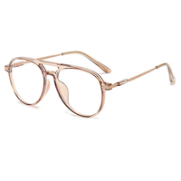 Lunettes de lecture anti-lumière bleue unisexe HY2412, 1 pièce, métal rouge fin, pour hommes et femmes, force 1.0-4.0, gris