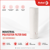 Sac filtrant en polyester avec anneau à pression pour usine de traitement du malt, sacs filtrants en polyester pour dépoussiéreur avec bande à pression