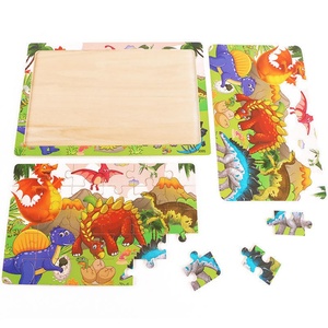 Rompecabezas Plano de 30 Piezas de Madera con Dibujos Animados, Rompecabezas de Dinosaurios para la Interacción entre Padres e Hijos, Juguetes Educativos para la Primera Infancia - Product Image 3