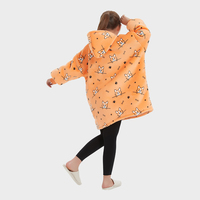 Couverture à capuche Sherpa en polaire douce et confortable pour enfant, motif animal personnalisé, luxe, surdimensionnée, pour l'hiver
