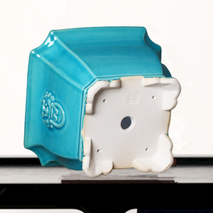 Taoxiang <b>Square</b> Ceramic Bonsai <b>Pot</b> Beveled Corners Traditional Chinese Style Desktop Plant Container - Product Image 4