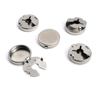 Botón Redondo de Acero Inoxidable, Multiusos, para Camisas de Hombre y Mujer, Cubrebotones Decorativos, Accesorio DIY