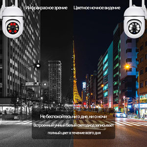 กล้องวงจรปิดไร้สาย A7 ความละเอียด 1080P HD สีเต็มรูปแบบ 360 องศา สำหรับภายใน/ภายนอกอาคาร รองรับแอป YSX รองรับ MicroSD สูงสุด 128GB - Product Image 3