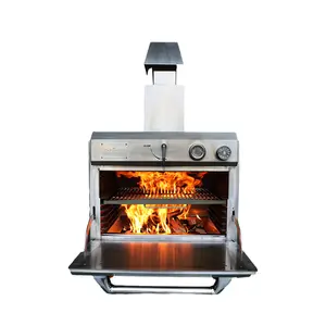 Vente chaude appareil de cuisine en acier inoxydable four à charbon de bois canard rôtissoire four intérieur et extérieur ménage barbecue