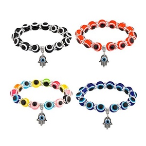 Bracelets turcs porte-bonheur pour femmes et hommes, perles de cristal colorées, charme, bracelet d'amitié pour couple, bijoux cadeaux - Product Image 1