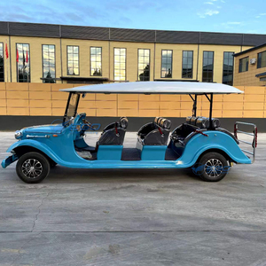 Voiture de tourisme vintage haut de gamme bleu ciel avec toit blanc, faible bruit, design élégant et épuré, fiable et abordable - Product Image 6