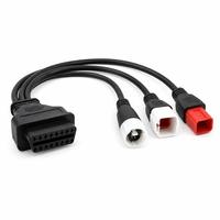 Cable adaptador de diagnóstico OBD2 3 en 1 para motocicleta, conector de 16 pines OBDII a 3, 4 y 6 pines para herramienta de escaneo de motocicletas Honda Yamaha