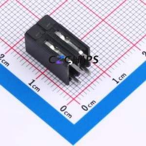 2086-1102 Spring Terminal Block Through hole Component (THT),P=3.5mm Connector 1x2P 3.5mm Black Through Hole - Product Image 2