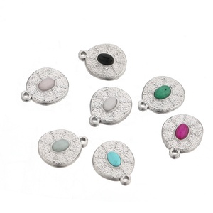 <span class=keywords><strong>Fournisseur</strong></span> en gros de breloques en <span class=keywords><strong>acier</strong></span> <span class=keywords><strong>inoxydable</strong></span> avec pendentifs en pierre naturelle Accessoires de fabrication de colliers et de bijoux à bricoler soi-même - Product Image 4