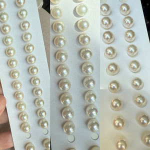 Venta al por mayor de perlas sueltas de alta calidad AAAAA 7-9mm blanco fuerte brillo forma redonda agua de mar Akoya perla MOQ bajo joyería de perlas finas - Product Image 6