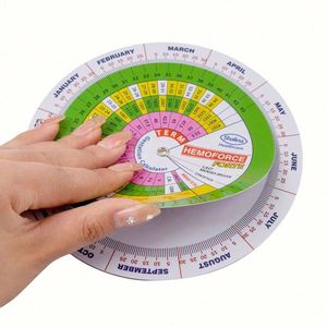 วงล้อคำนวณวันคลอดสำหรับสตรีมีครรภ์ <span class=keywords><strong>BMI</strong></span> พร้อมตลับวัดสัดส่วนสำหรับโปรโมชั่น - Product Image 1