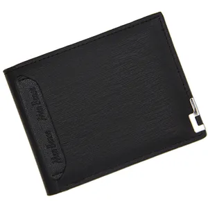 Bolsillo minimalista de lujo para hombre, cartera negra delgada para tarjetas de crédito, Mini, plegable, Rfid
