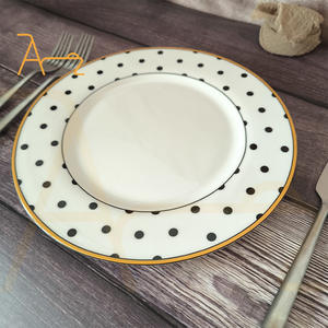 定制高品质骨瓷餐盘婚礼宴会酒店餐厅和经济型餐具套装 - Product Image 2