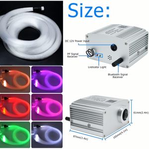10W RGBW scintillant LED fibre optique lumière Starlight tête d'affiche Kit ciel étoilé voiture 4 mètres pour toit de voiture - Product Image 5