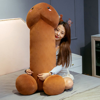 Coussin en peluche long et mignon en forme de nouveauté, en mousse super douce et garnie de cristaux, cadeau idéal pour la Saint-Valentin, pour adultes Oronora