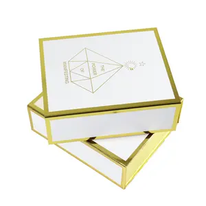 Roségold individuell bedrucktes Logo Luxus Brautjungfer Pappe Papier Verpackung Geschenk box mit Deckel