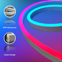 Bande lumineuse flexible en silicone néon RGBIC 24V, bande LED néon flexible pour la décoration de la chambre, de la salle de jeux