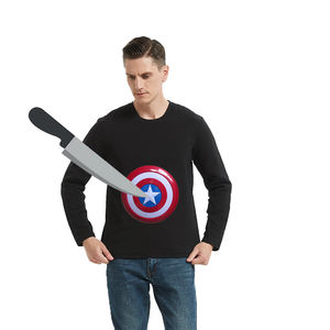 เสื้อยืดสีดำแขนยาวป้องกันการเจาะป้องกันการแทง EN388ไฟเบอร์ครั้งแรก - Product Image 1