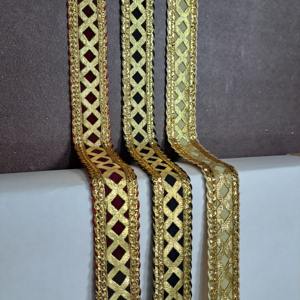 ชุดเดรสลายลูกไม้เมทัลลิกสไตล์โบราณสำหรับชุดเจ้าสาวผ้าคลุมหน้าเจ้าสาวเครื่องแต่งกายสำหรับเทศกาลตัดเย็บแบบดั้งเดิมอเนกประสงค์สำหรับกระเป๋า - Product Image 3