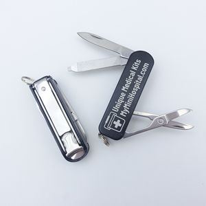 Многофункциональный складной карманный нож-брелок из металла для бушкрафта и кемпинга, портативные ножницы-кусачки для ногтей - Product Image 2