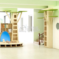 Estantería en forma de árbol Moetry para niños, Biblioteca inspirada en Montessori, librería para guardería preescolar y espacios de lectura de jardín de infantes