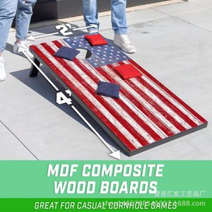 Juego de tablero de madera para lanzar bolsas de arena, tamaño mediano, para jugar en interiores y exteriores, con tableros de juego Corn Hole y bolsas de arena. - Product Image 5