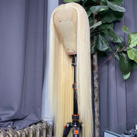 Perruque frontale en dentelle HD 613 13x6, cheveux humains vierges, blond platine 613, perruque en dentelle complète avec cheveux de bébé pour femmes
