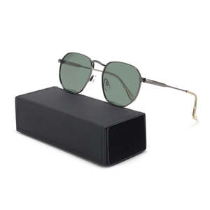 Lunettes de soleil personnalisées avec logo, monture ronde rétro en métal, polarisées pour hommes et femmes, logo personnalisé UV400, commande minimum 1 pièce - Product Image 3