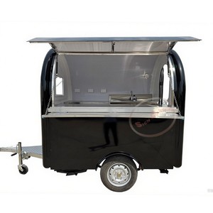 Nuovo Rimorchio Compatto Nero per Alimenti con Telaio in Acciaio Inossidabile, 2 Ruote, Resistente alla Ruggine, per Fast Food/Gelati/Concessioni, 1 Anno di Garanzia - Product Image 1