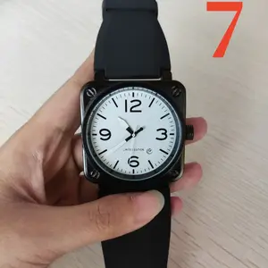 Reloj Hombre יוקרה באיכות גבוהה מותג מהירות טיסה סדרת אוטומטי מכאני סיליקון רצועת גברים שעון צמיד תכשיטי שעוני יד