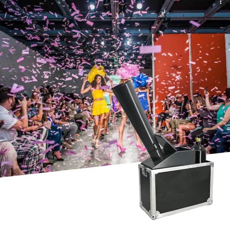 Mini tirador de control de alta calidad, máquina de confeti de papel para escenario de boda