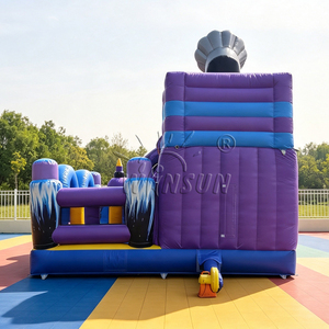 WINSUN Giant Space Rocket Inflatable Bounce House with <b>Slide</b> & Climbing Wall for Kids Outdoor Playground Equipment - Product Image 5