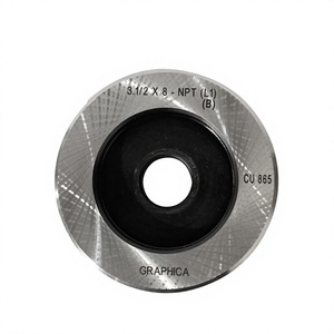Calibrador de Roscas NPT 1" X 11.5TPI 1.1/2" X 11.5TPI ANSI ASME ISO de Alta Precisión, Acero Endurecido por Inmersión en Aceite, Calibrado, Escalonado Básico Mín./Máx. - Product Image 1
