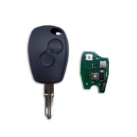 Porte-clés de voiture à distance 2 boutons 433Mhz ID46 PCF7946A pour Renault Wind Clio Modus Kangoo Master Twingo 2004-2016 avec lame VAC102