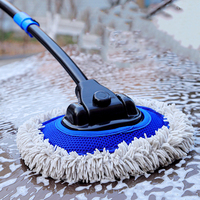 Balai de lavage de voiture en microfibre à long manche incurvé réglable brosse télescopique nettoyage de sol